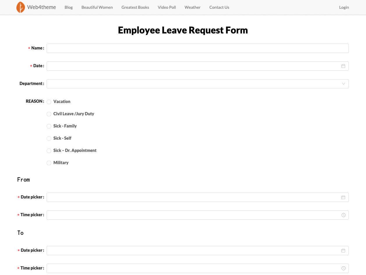 Request for Leave