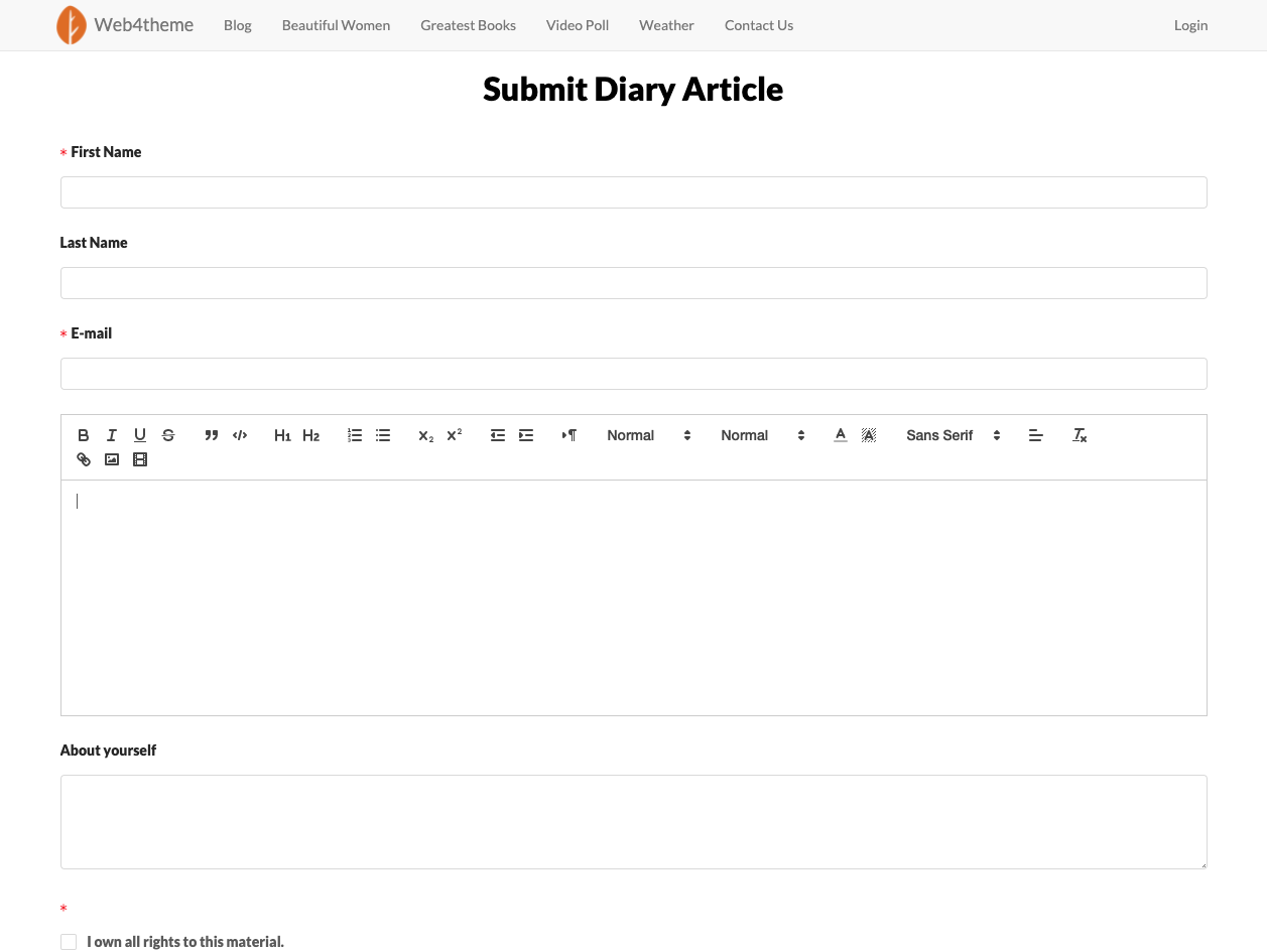 Submit Diary Article
